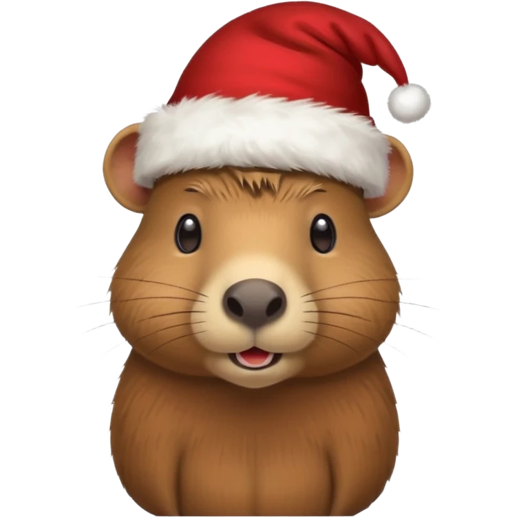 Capybara con gorrito de navidad emoji