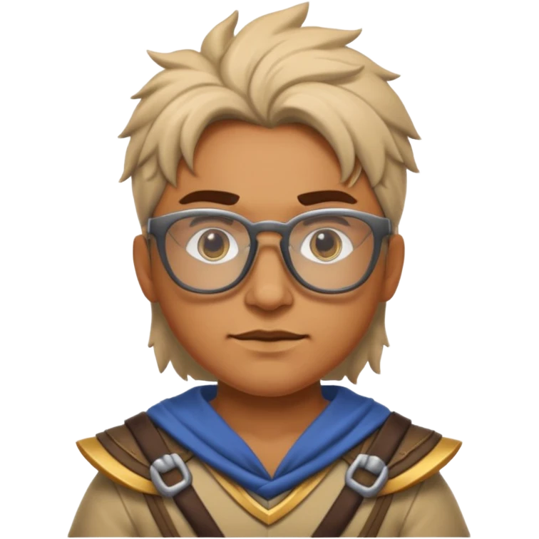 Glasses-Wearing wild Warrior emoji