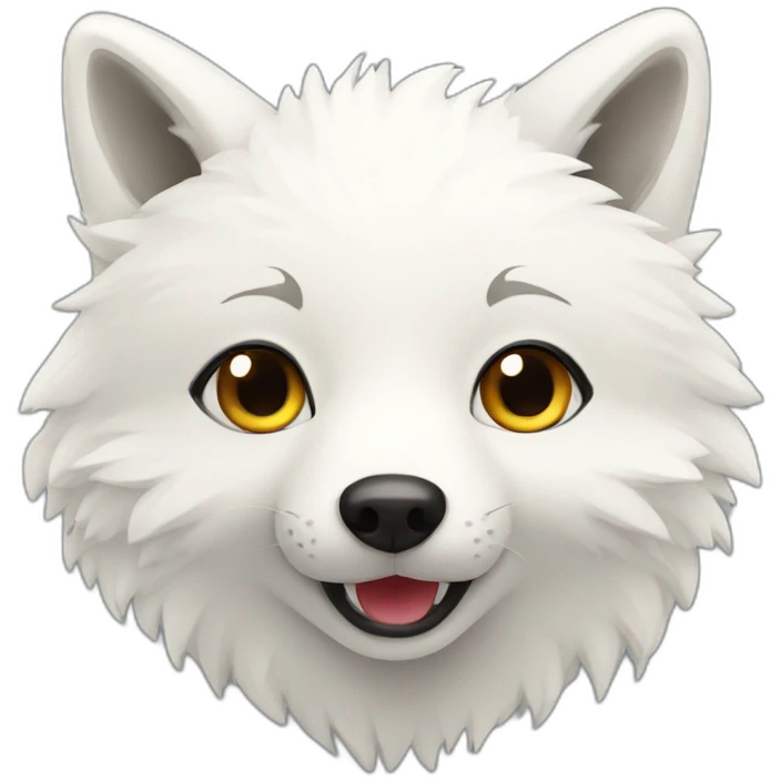 Polar fox cute emoji
