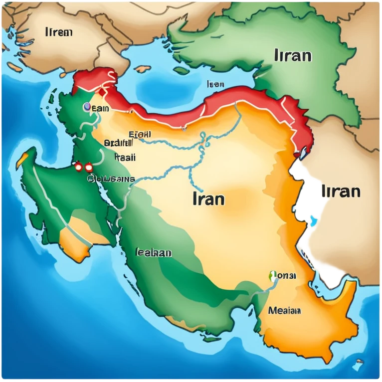 Map of iran emoji