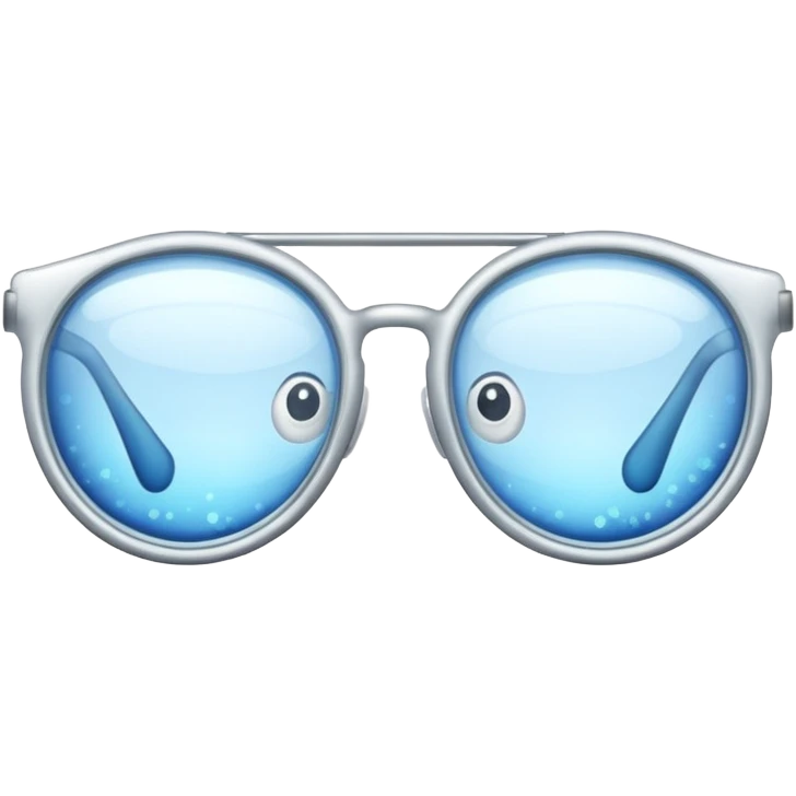 pair of glasses with sparkle emoji