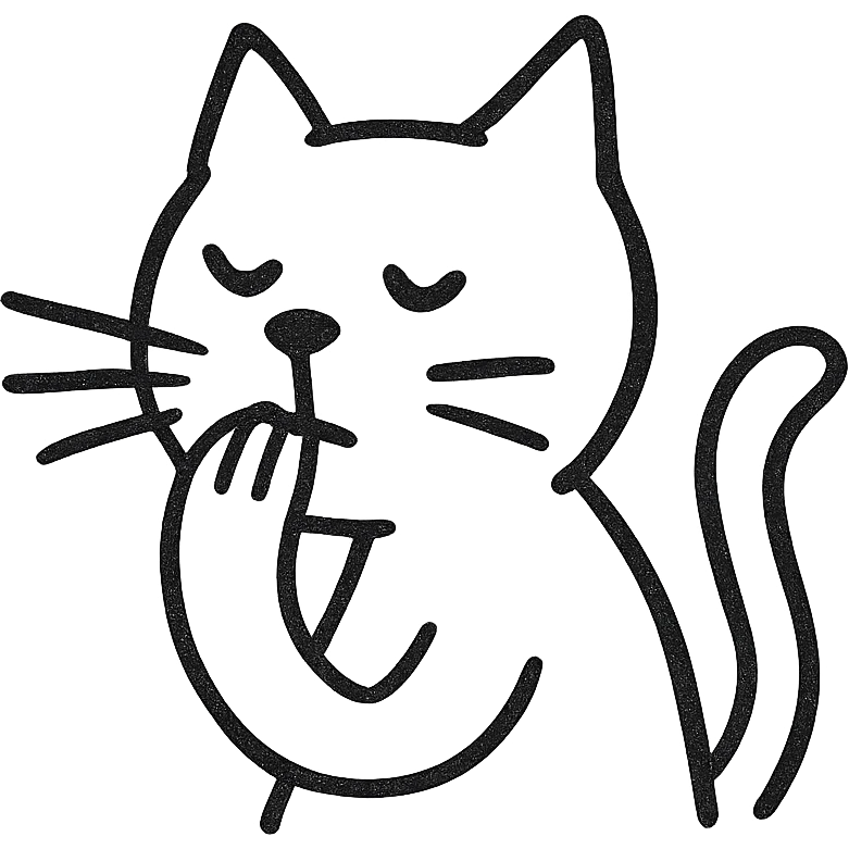 A cat whispering emoji