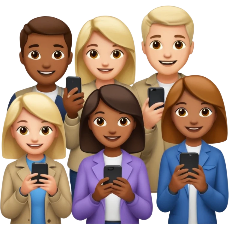 A LOT OF PEOPLE WITH PHONES emoji