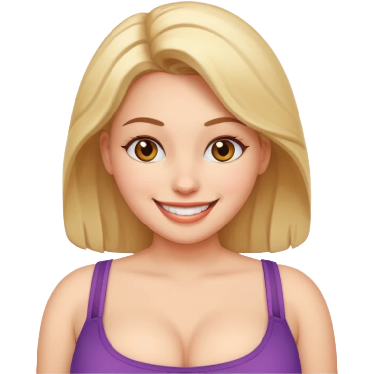 Naked woman big Breast  emoji