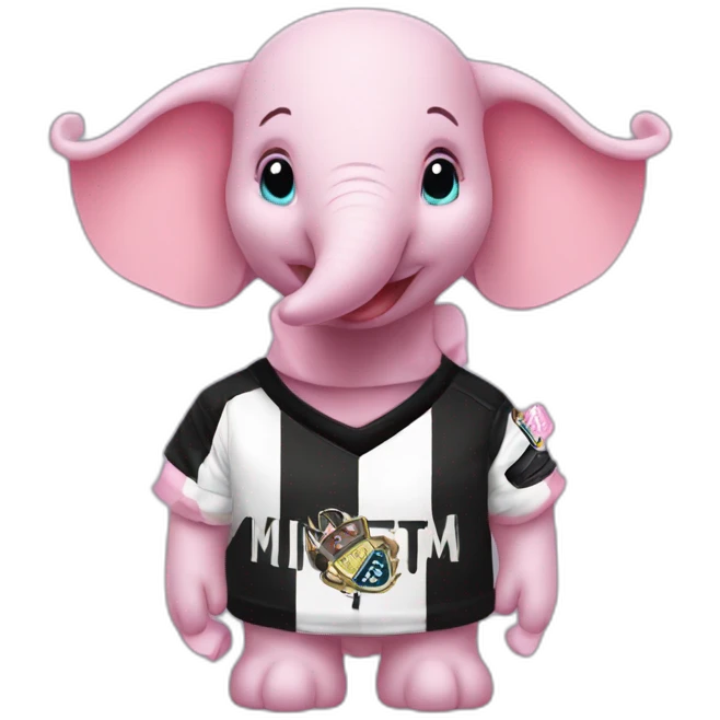 Dumbo with an Inter Miami soccer shirt  emoji