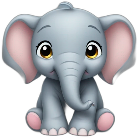 Baby elephant smirkey smile emoji