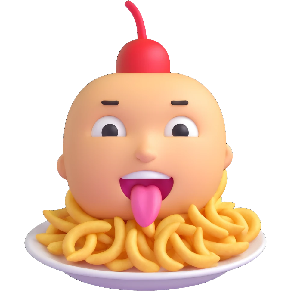 delighted face with tongue out tasting delicious food emoji