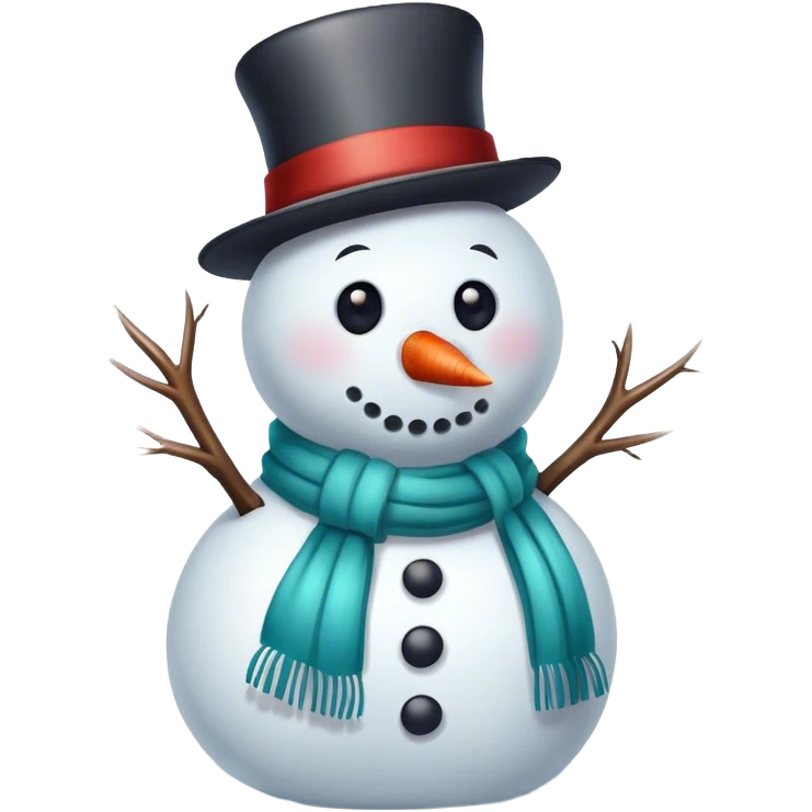 snowman, hat and scarf same color emoji