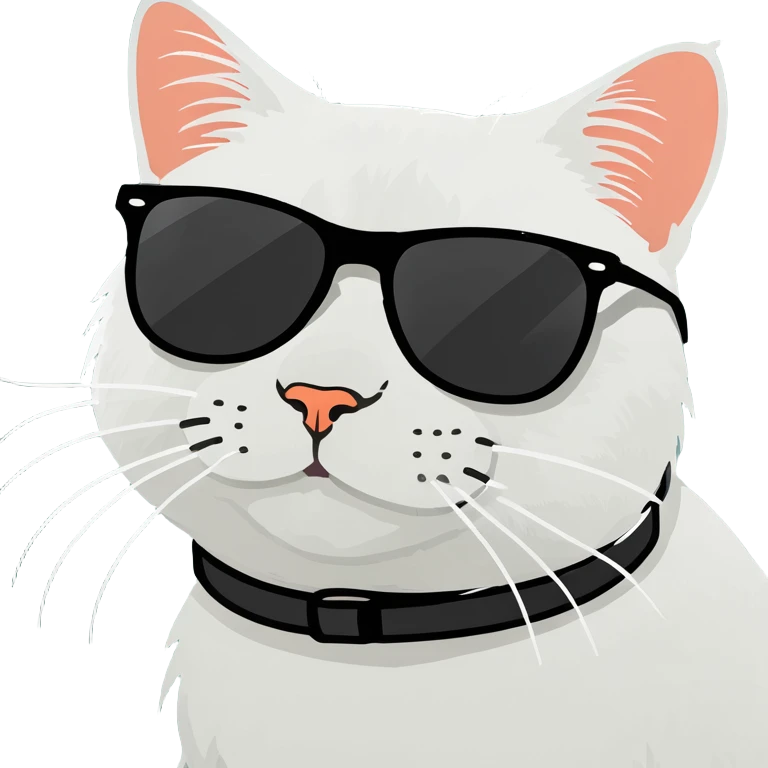 Cat with sunglasses emoji