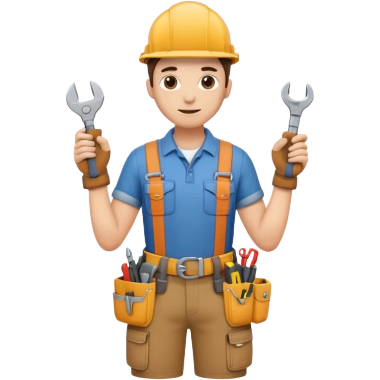 Repairs and Maintenance, tools belt, full body emoji
