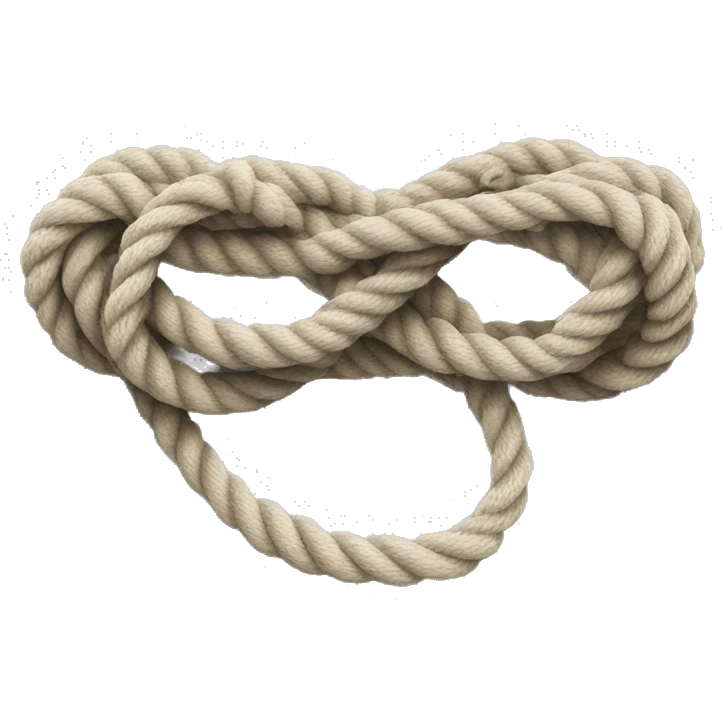 A looped rope with one end knotted in a way that tightens when pulled emoji