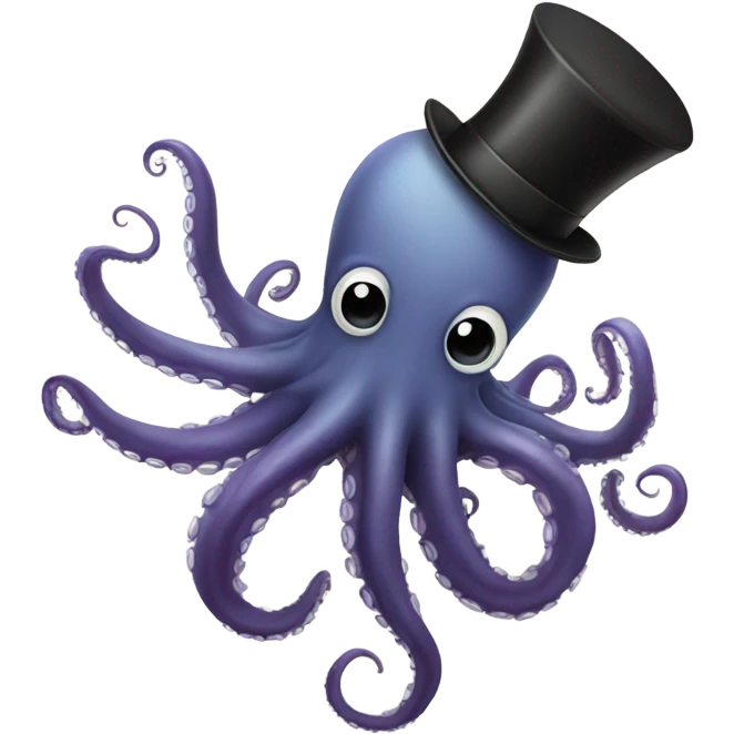 Octopus in a top hat  emoji