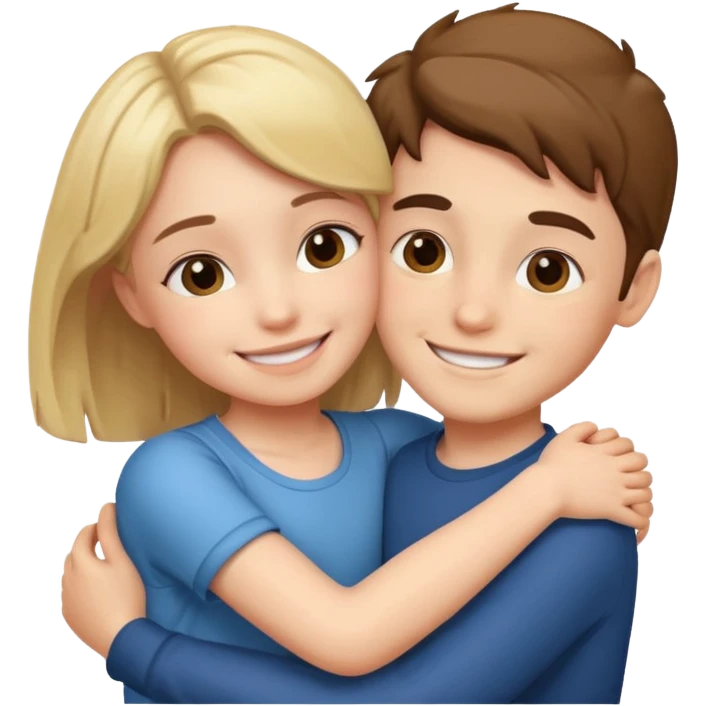 Boy and girl cuddling  emoji