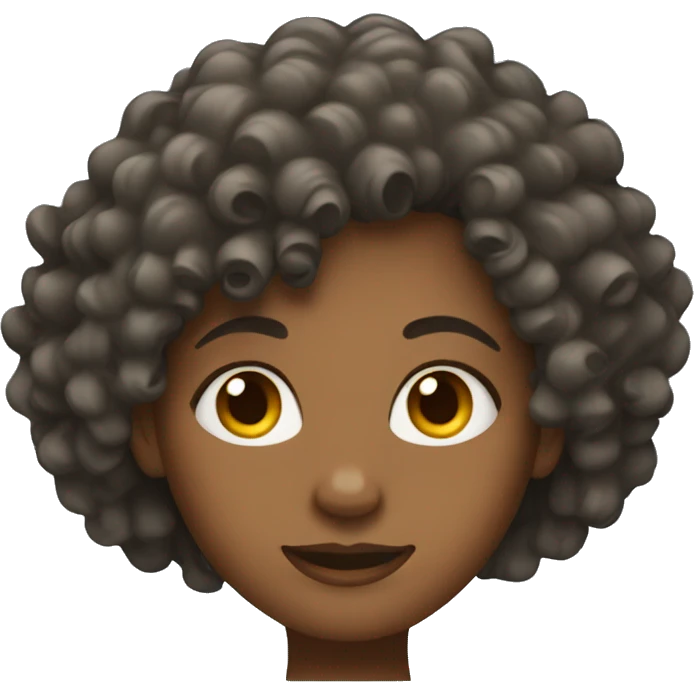 Woman with curly hair  emoji