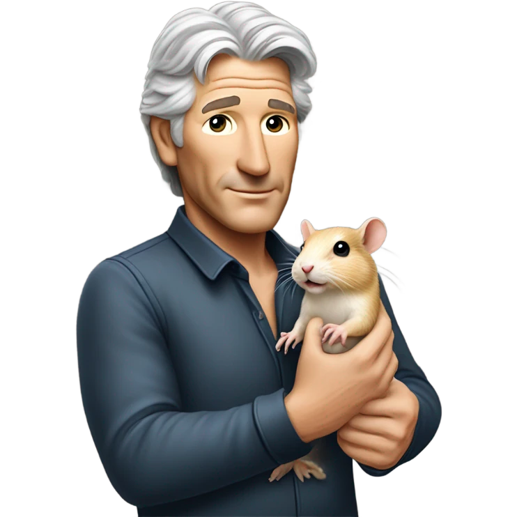 Richard gere realistic with gerbil  emoji