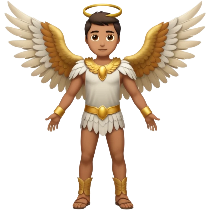 winged man in full body clothing emoji