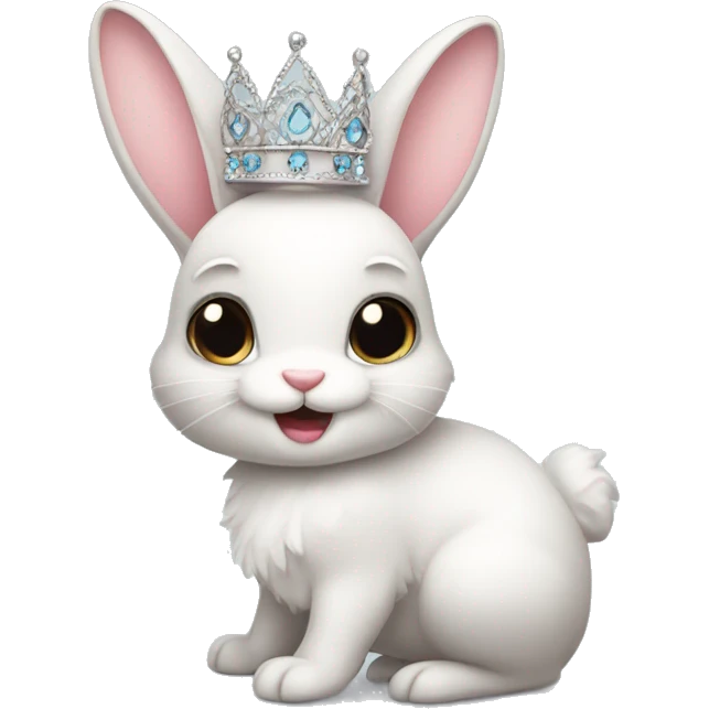 Cute Bunny wearing a tiara  emoji