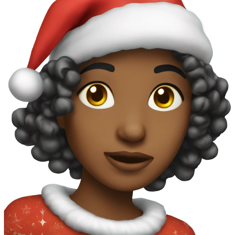 Pretty girl  Christmas emoji