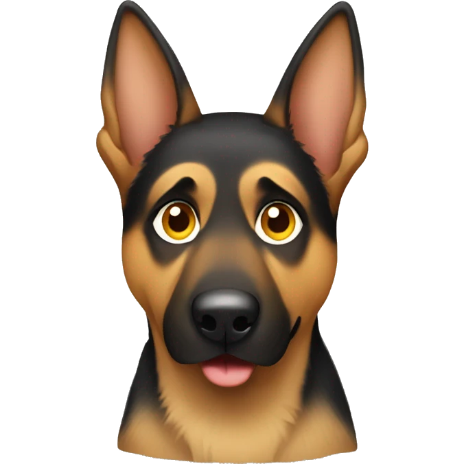 German shepherd pooping emoji