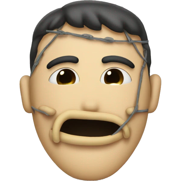 face with the 2 hands creating a mask on the mouth. the fingers are tangled one with the other emoji
