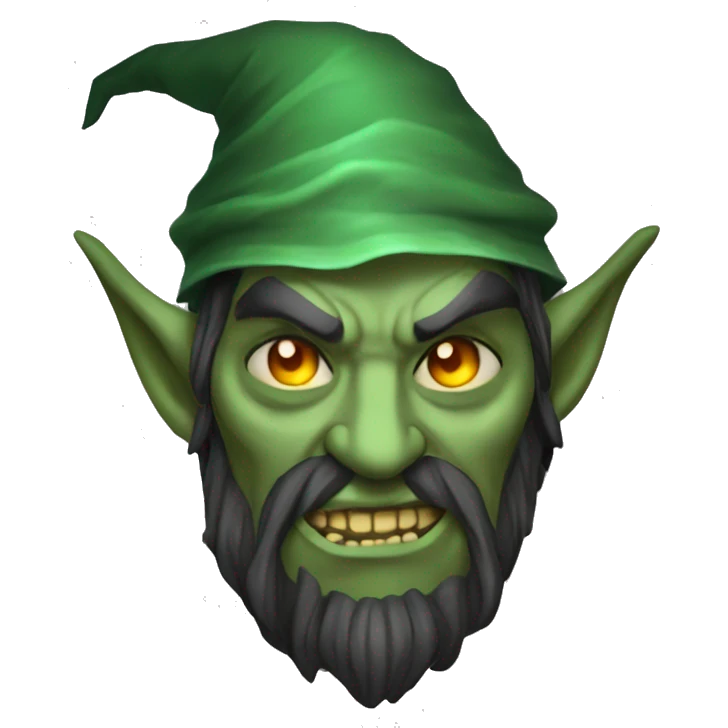 half-orc male wizard necromancer pumpkin emoji