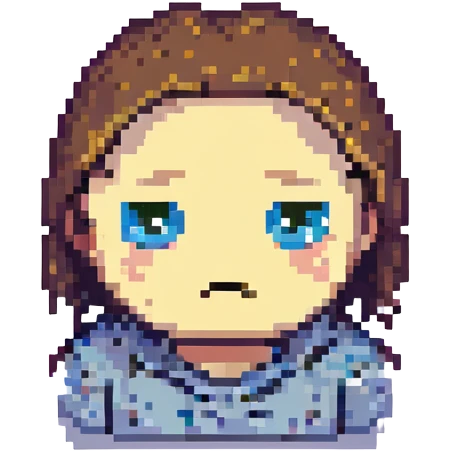 Blue screen with tiny ":(" face emoji