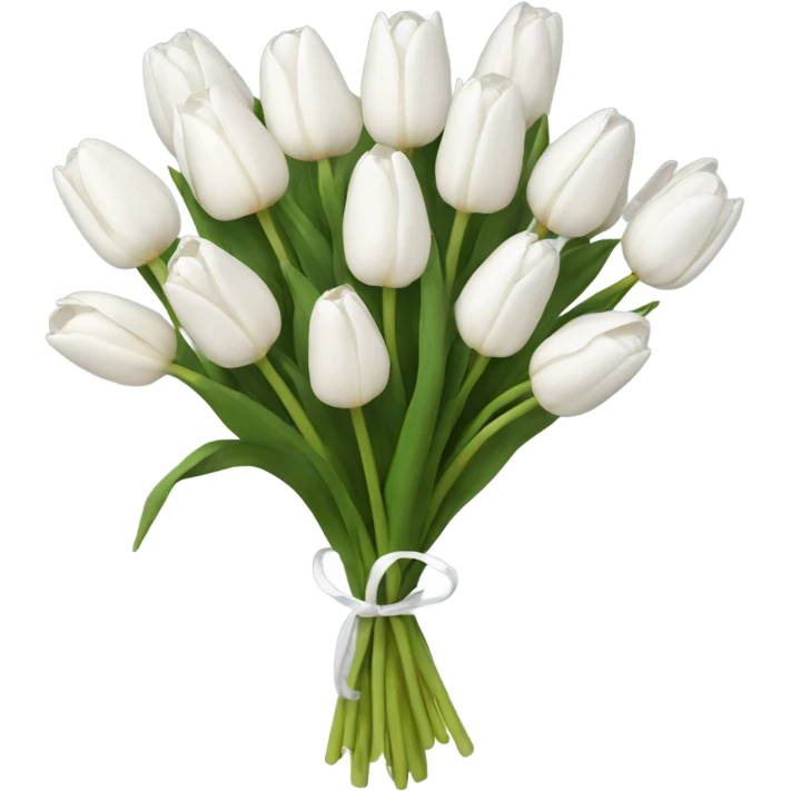 white tulip bouquet  emoji