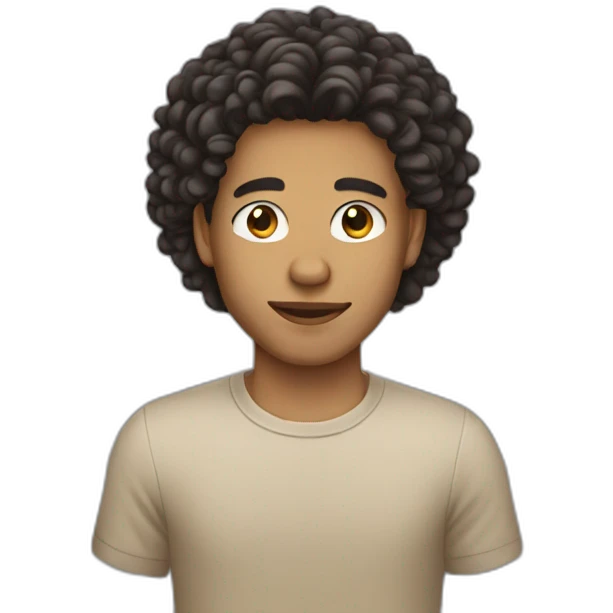 a lightskin guy with good hair emoji