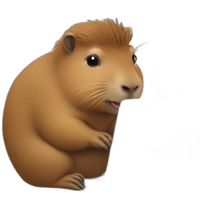 capybara is working on a laptop emoji