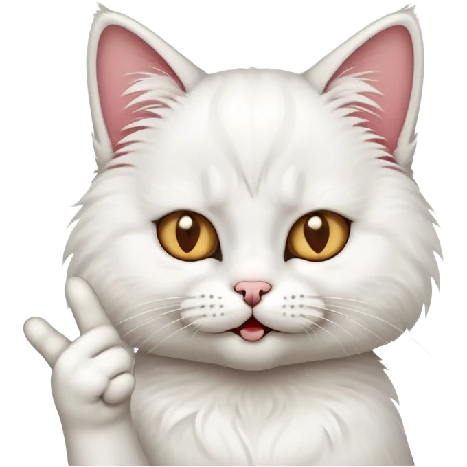 the cat showing middle finger  emoji