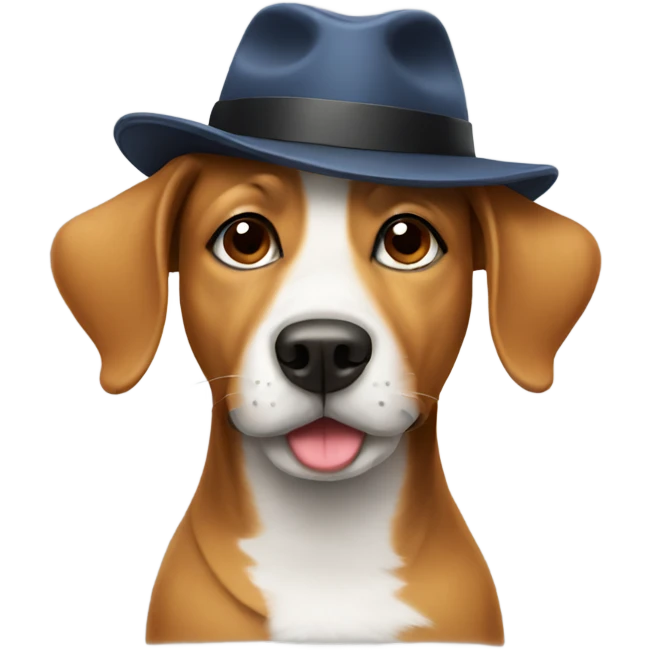 Dog with hat emoji