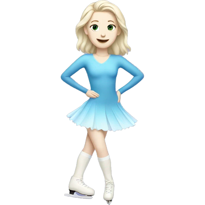 ice skater with pale skin emoji
