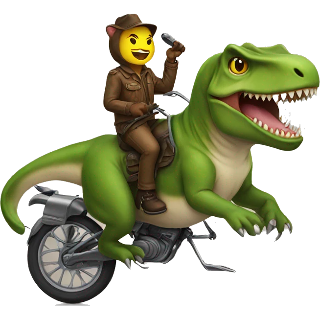 trex riding cat emoji