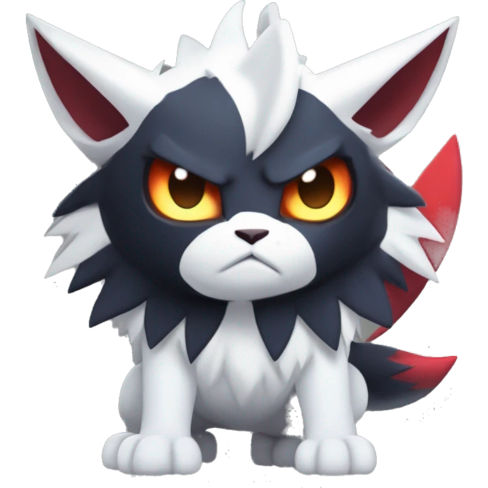 Edgy Cool Kawaii Litten-Absol-Zorua-Zangoose-Pokémon Full Body emoji