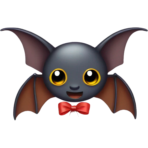 bat with ribbon emoji
