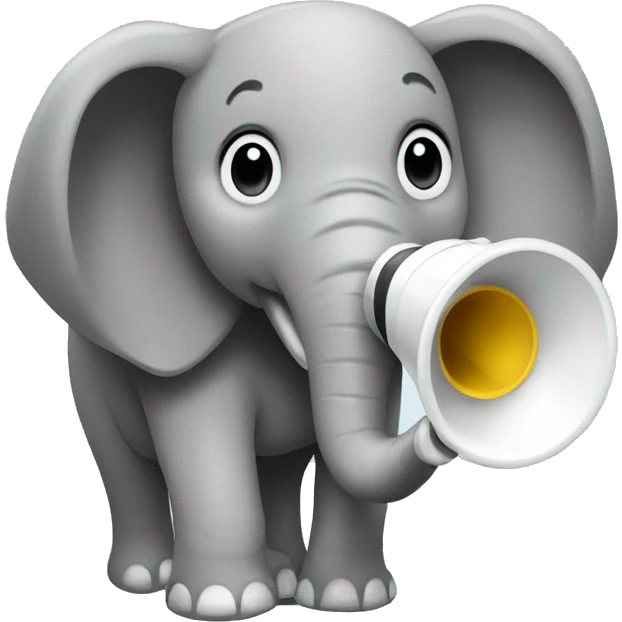 php elephant with megaphone emoji