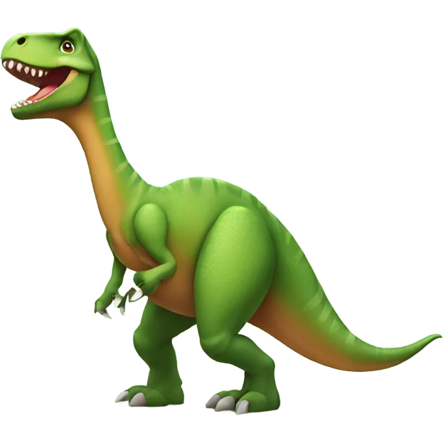 dinosaur with flip flops emoji