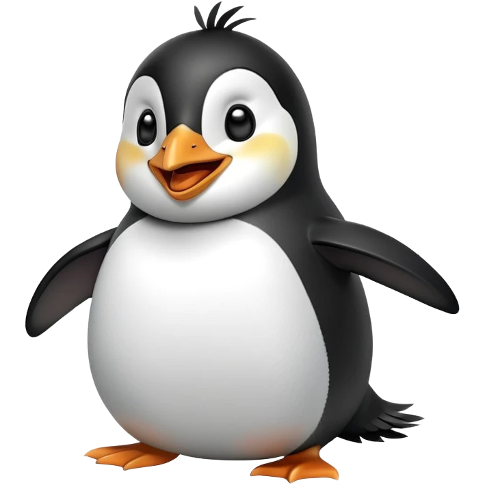 Penguin laughing  emoji
