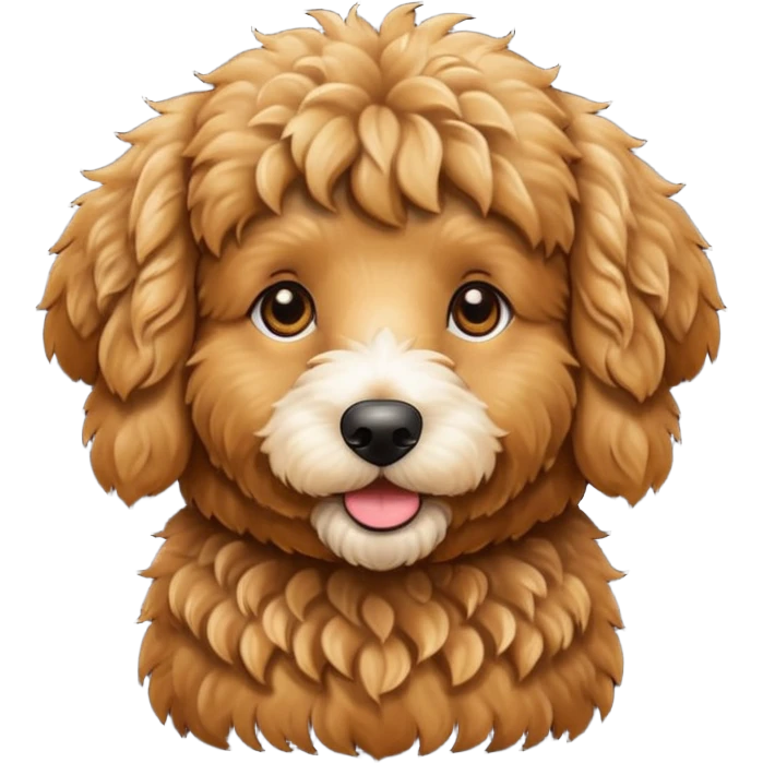 Dark brown golden doodle emoji