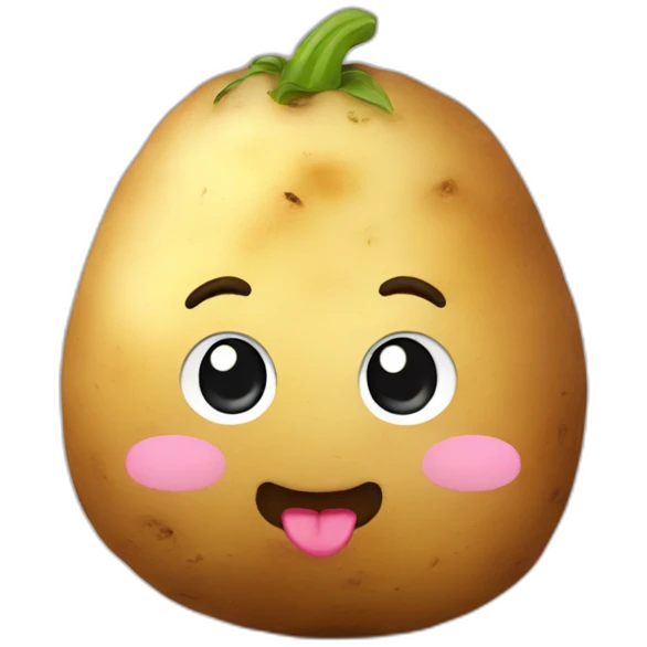 potato with unicorn face emoji