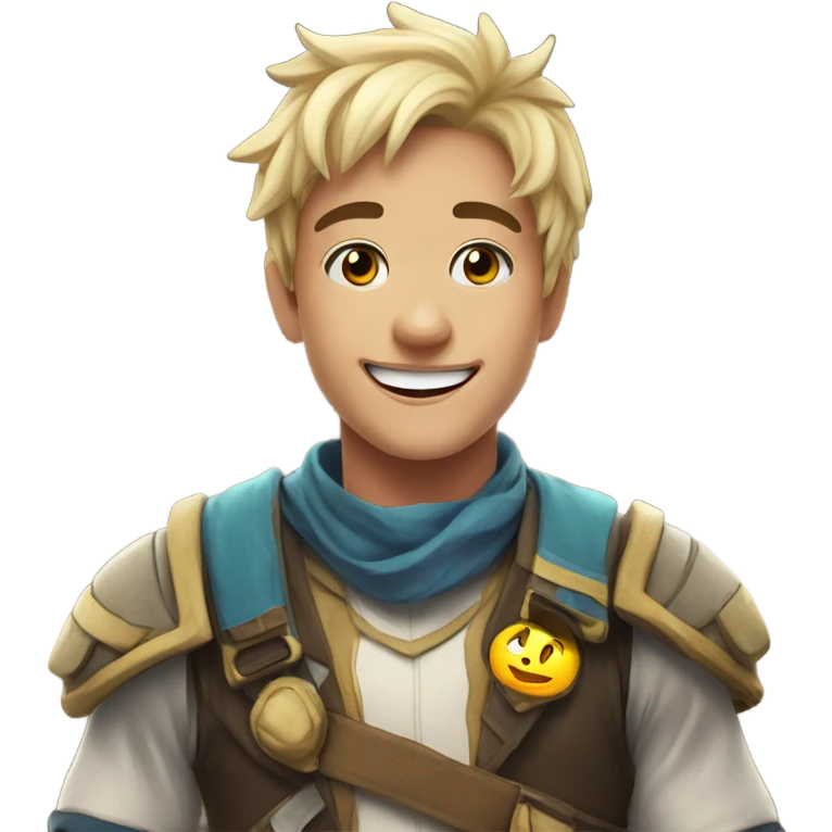 smiling boy in cosplay indoors emoji