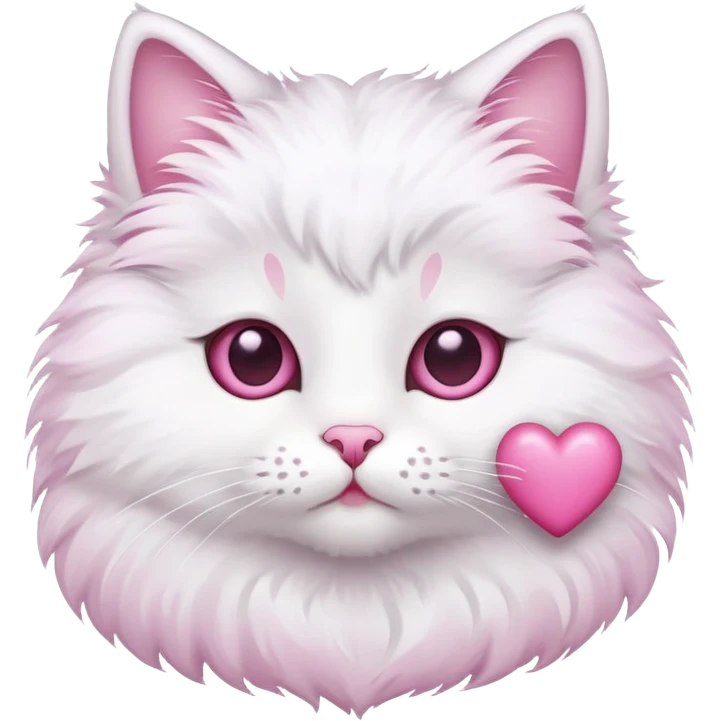 Cat with pink heart emoji