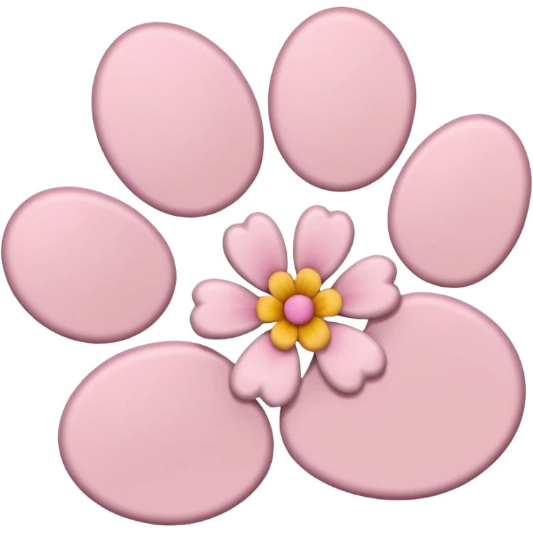 paw print with a flower emoji