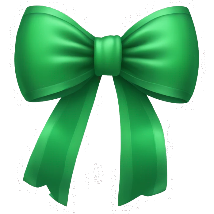 Green bow  emoji