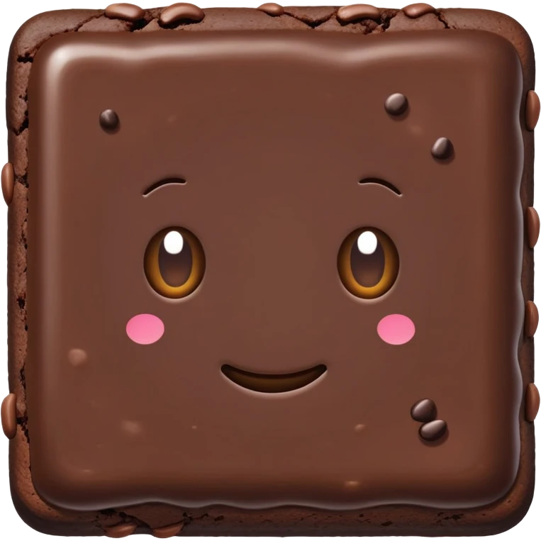 Double chocolate brownie  emoji