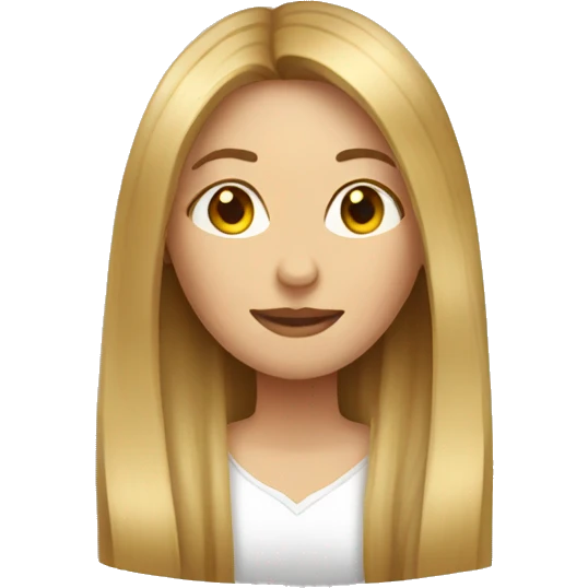 long straight fair hair woman emoji