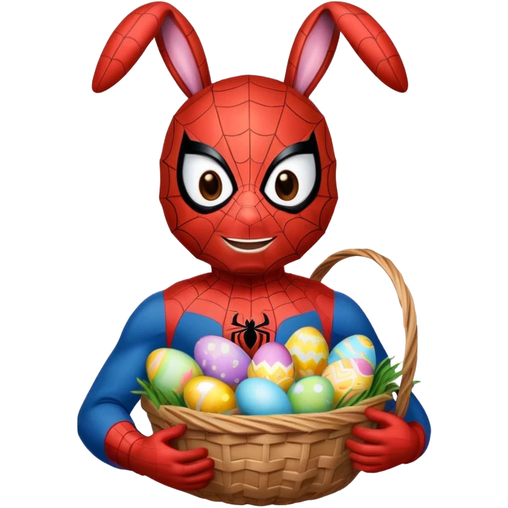 Spider-Man, happy Easter emoji