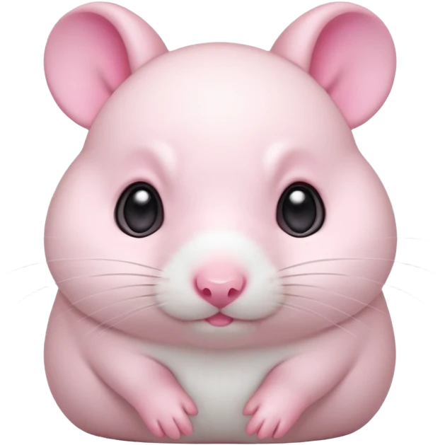 White hamster emoji(no hair) emoji