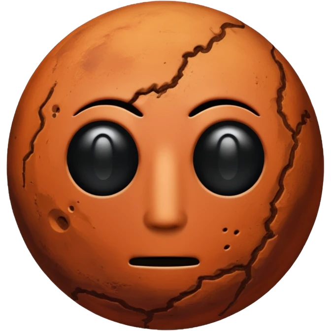 Mars with no face  emoji