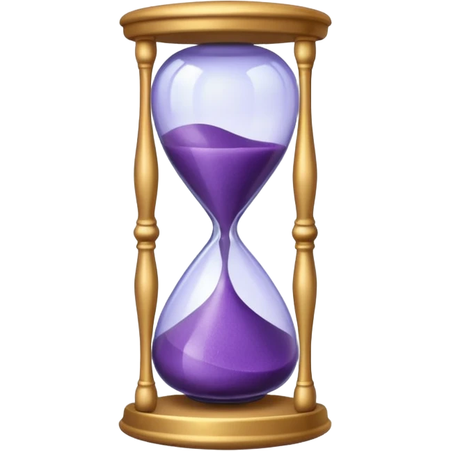 Purple hourglass emoji